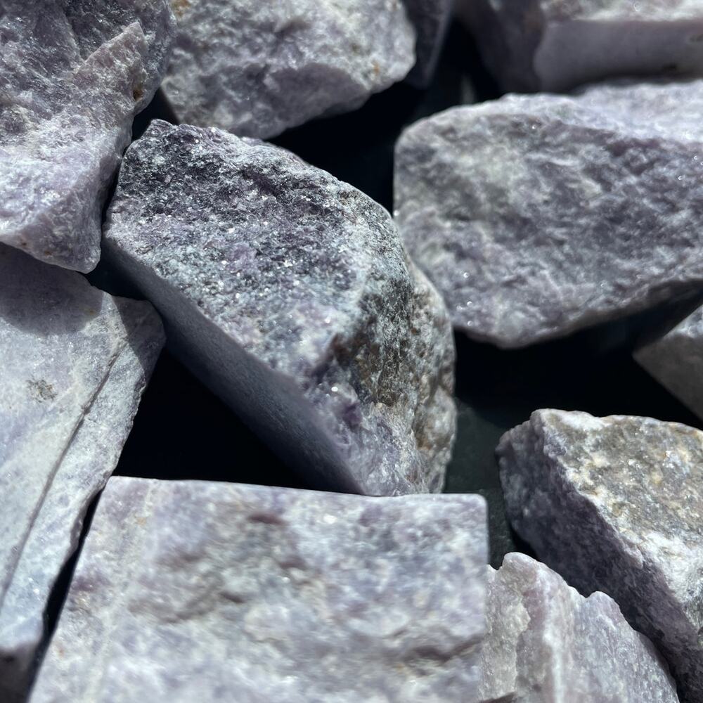 Rough / Raw Purple Lepidolite Crystal Rock for Tumbling